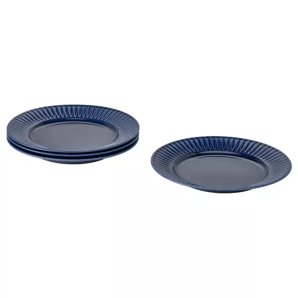 Assiette, 4 pièces, STRIMMIG