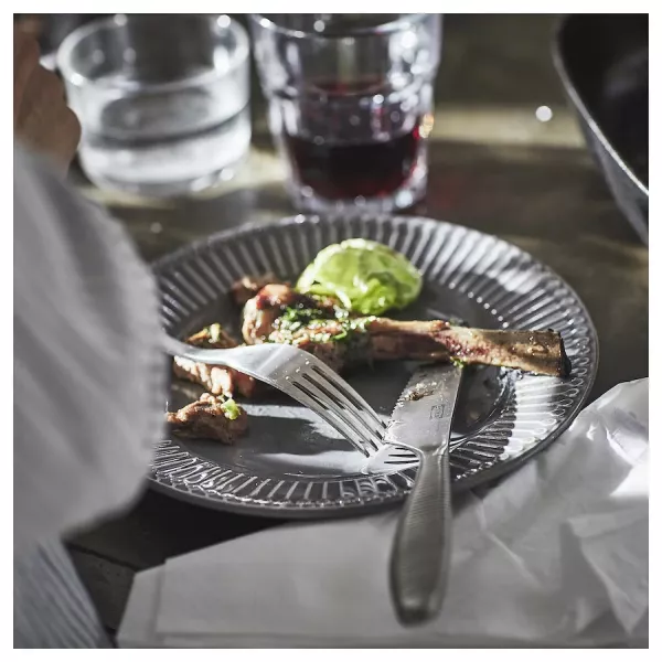 Assiette, 4 pièces, STRIMMIG