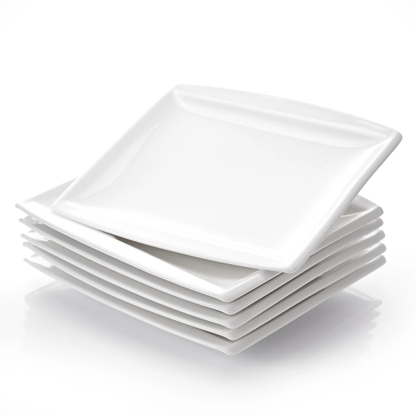 Assiette, blanc, 25x25 cm