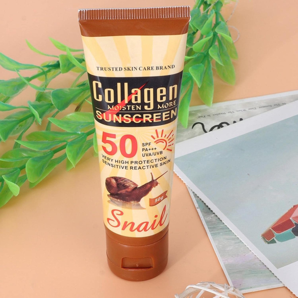 Crème Solaire à la bave d'escargot et au collagène SPF 50 PA+++