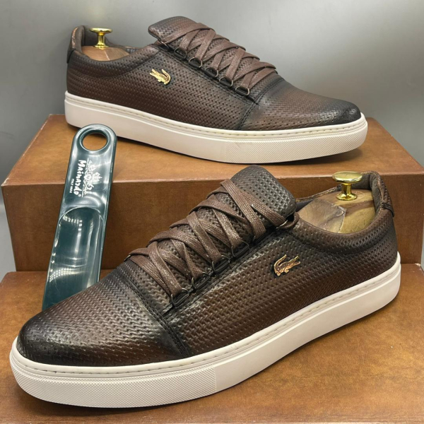 Chaussures Lacoste en Cuir Texturé