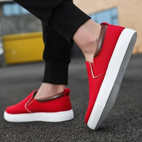 Chaussures Slip-on Rouge