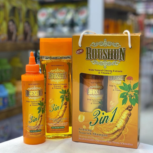 Pack ROUSHUN – Shampoing & Après-Shampoing Nourrissants au Ginseng