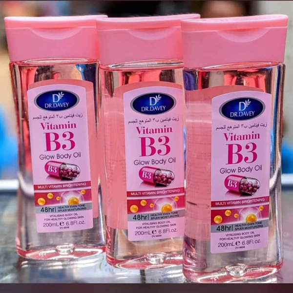 Huile Éclatante pour le Corps à la Vitamine B3 – Dr. Davey